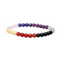 Pulsera Chakras Sfera Liscia con Ónice 6mm | Vives de la Cortada