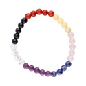 Pulseira de bola lisa chakras com ônix 6mm | Vives de la Cortada