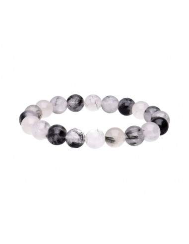 Pulsera di Quarzo Tormalinato 10mm