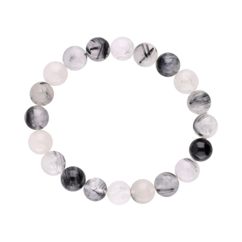 Bracciale in Quarzo Turmalinato 10mm