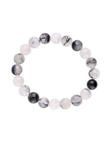 Pulsera di Quarzo Tormalinato 10mm