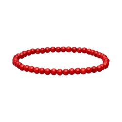 Bracciale in Corallo Tinto 4mm