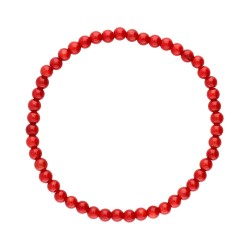 Bracciale in Corallo Tinto 4mm