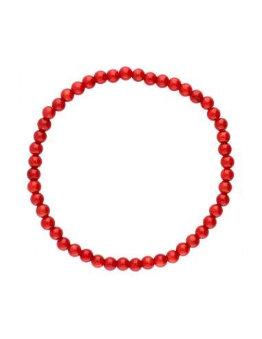Pulsera Corallo Tinto 4mm
