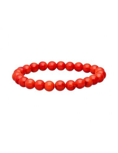 Bracciale in corallo tinto 8mm