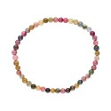 Bracelet de tourmaline multicolore 4mm