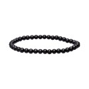 Bracciale in tormalina nera 4 mm