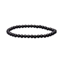 Bracciale in tormalina nera 4 mm