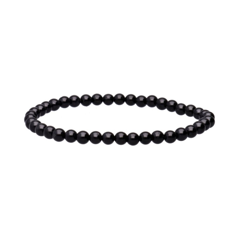Bracciale in tormalina nera 4 mm