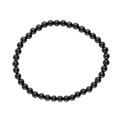 Bracciale in tormalina nera 4 mm