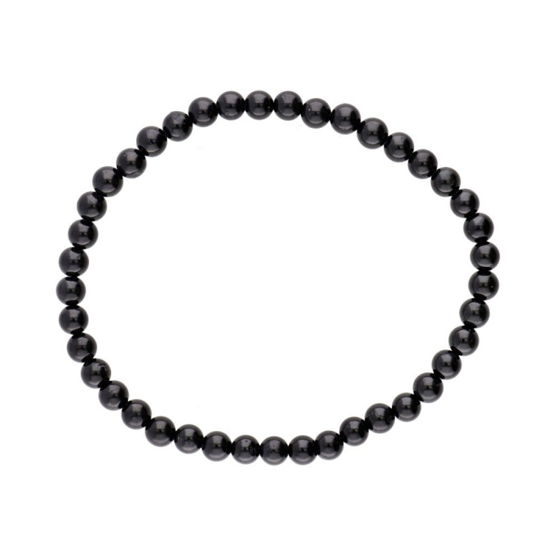 Bracciale in tormalina nera 4 mm