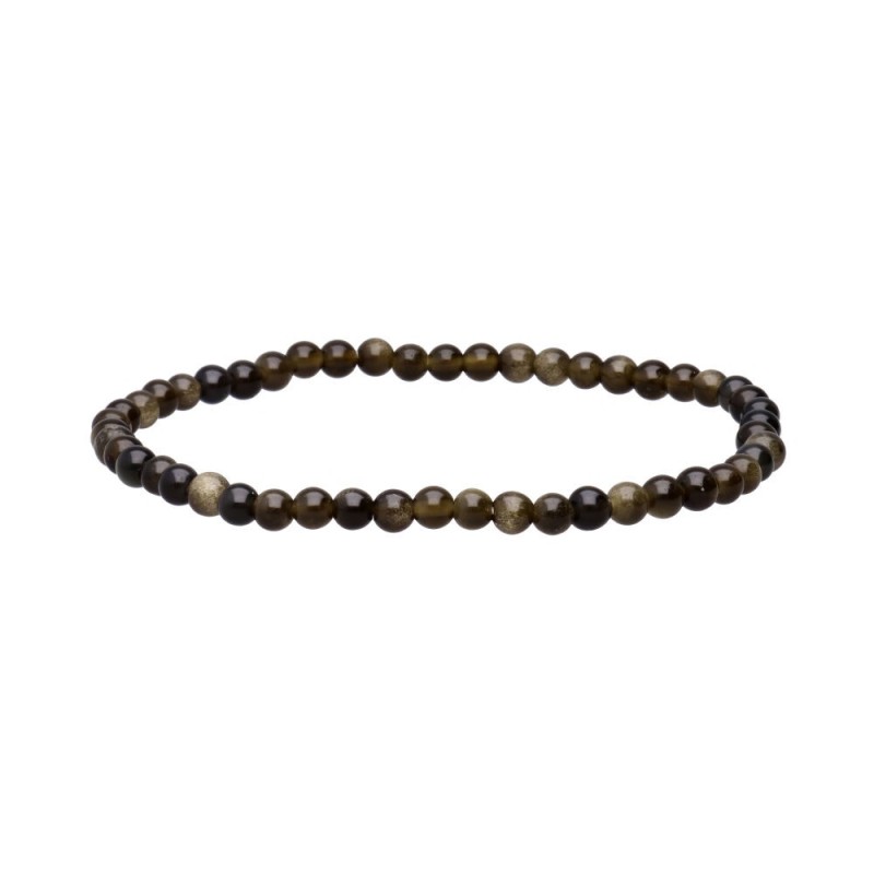 Bracciale in Obsidiana Dorata 4mm