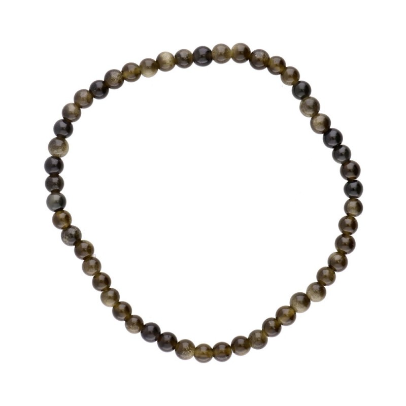 Bracciale in Obsidiana Dorata 4mm