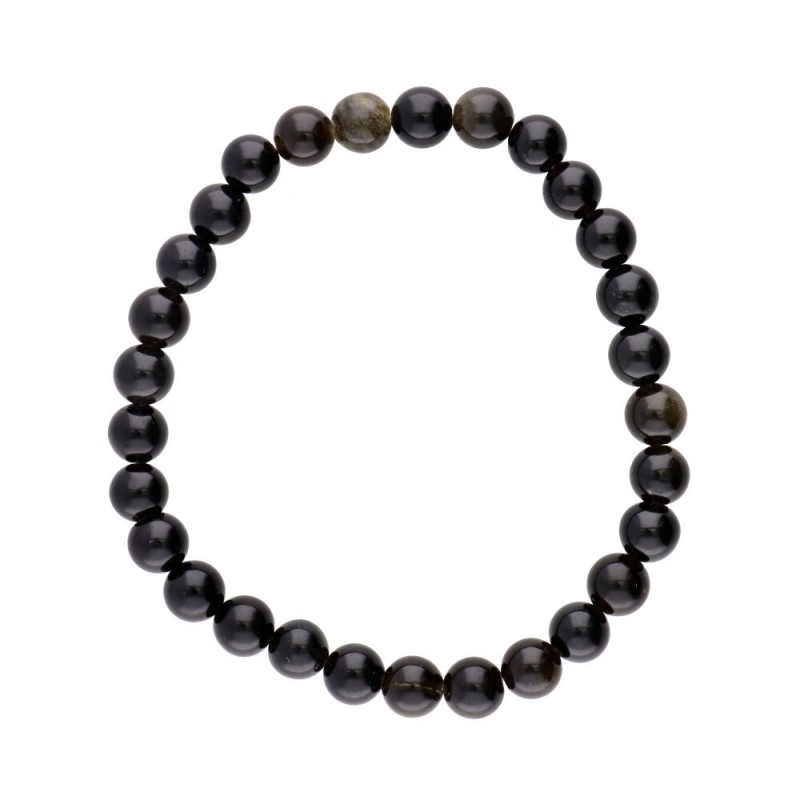 Bracciale in Obsidiana Dorata 6mm