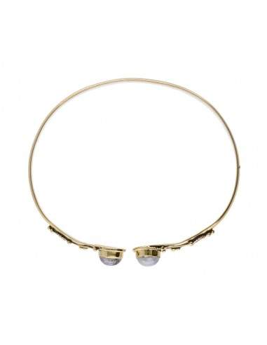 Bracelet en bronze avec labradorite...