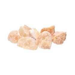Calcite amarela pequena em bruto