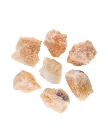 Calcite amarela pequena em bruto