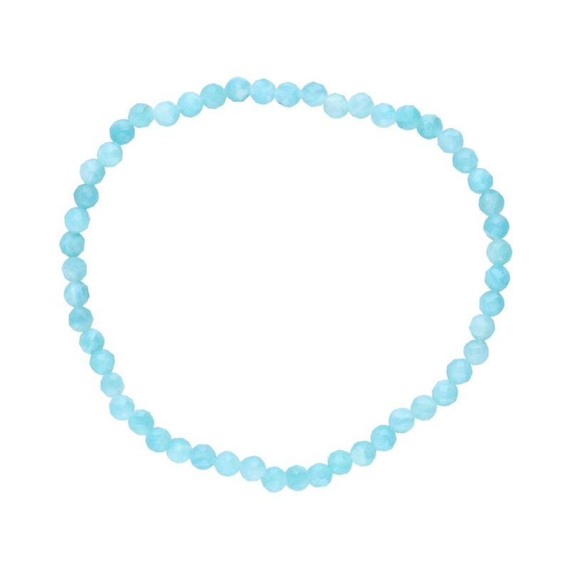 Bracciale Facettato in Amazonite Peruviana 3mm
