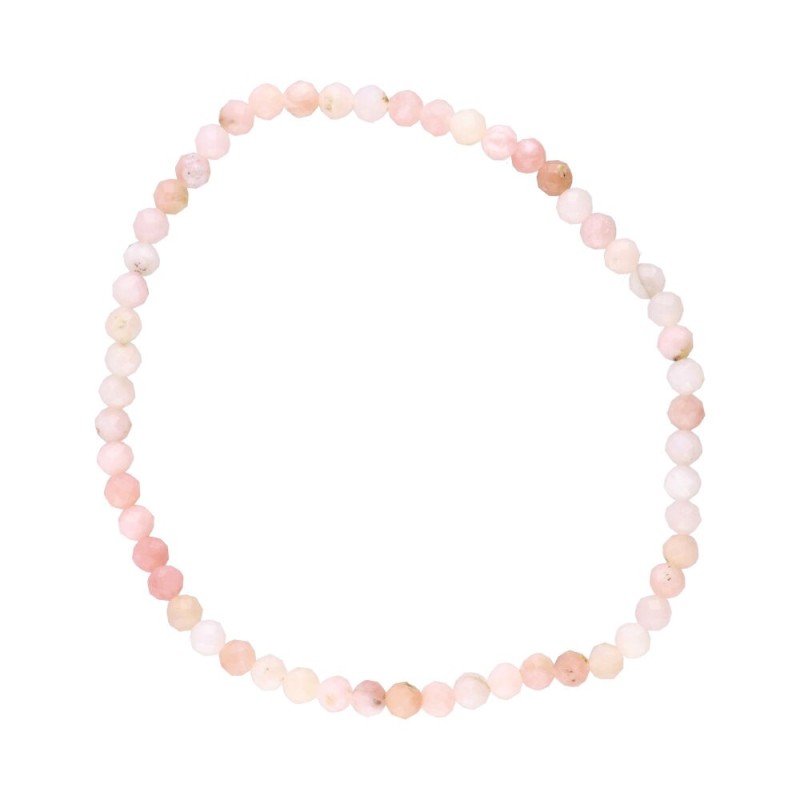 Bracciale Faccettato in Opale Rosa 3mm