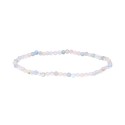 Pulseira Faceted Aquamarine e Morganite 3mm