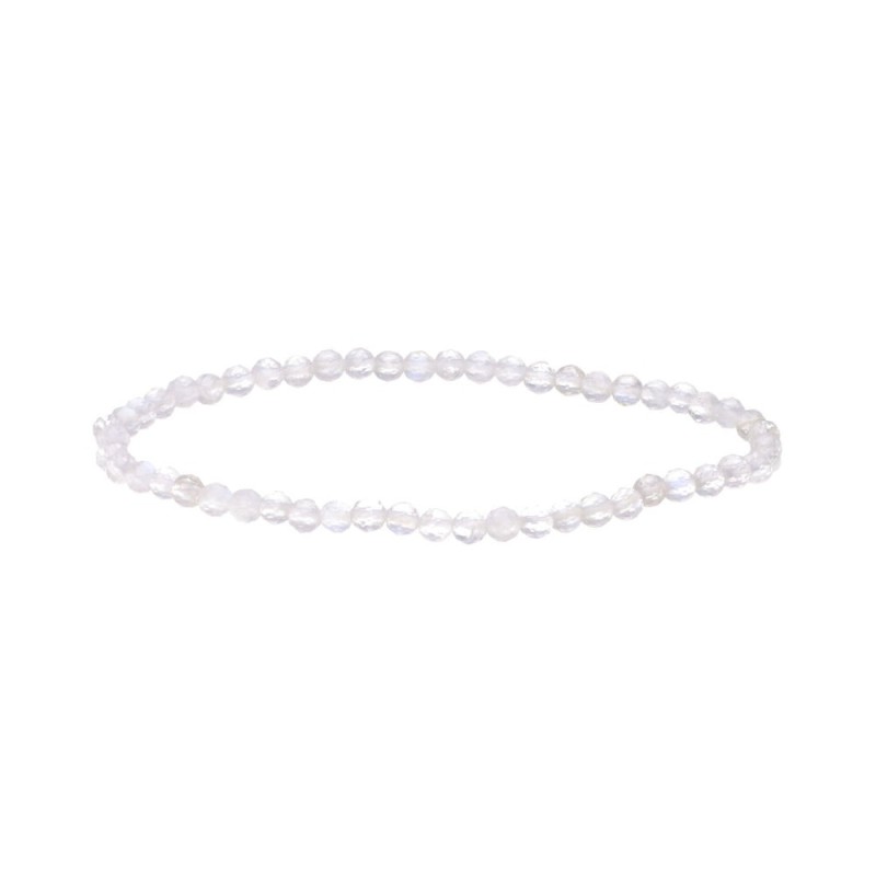 Bracciale Faccettato in Pietra Luna 3mm