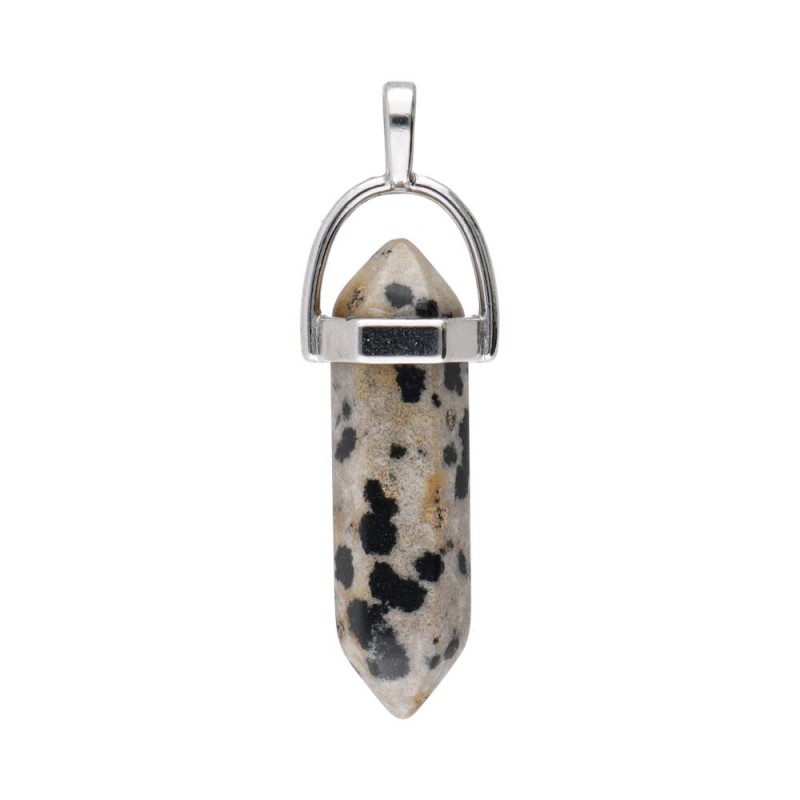 Pendente in Diaspro Dalmata Piccolo Biterminado