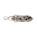 Pendentif Jaspe Dalmatien Petit Bi-Terminé Petit