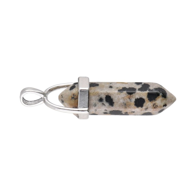 Pendente in Diaspro Dalmata Piccolo Biterminado