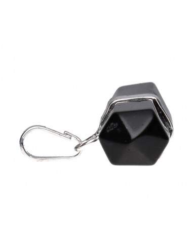 Pendentif horizontal en obsidienne...
