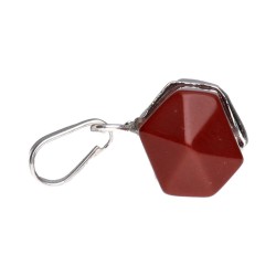 Ciondolo in Giada Rossa Bifacciale Orizzontale