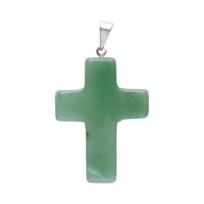Ciondolo Croce di Quarzo Verde