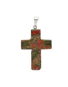 Unakita Jasper Cross Pendant