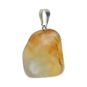 Hematoid Quartz Rhodium Plated Pendant