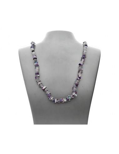 Collana con chip di fluorite arcobaleno