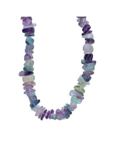 Collana con chip di fluorite arcobaleno