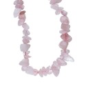 Collar Chip de Cuarzo Rosa