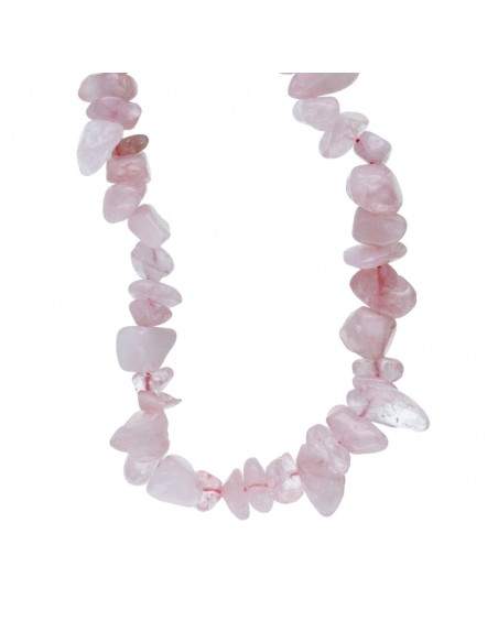 Rose quartz deals chip necklace