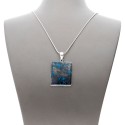 Chrysocolla Pendant in 925 Sterling Silver (64)