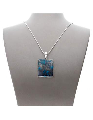 Chrysocolla Pendant in 925 Sterling...