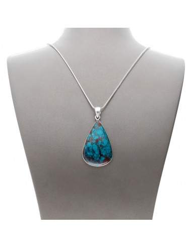 Chrysocolla Pendant in 925 Sterling...