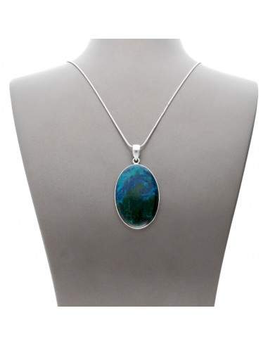 Ciondolo in shattuckite in argento...