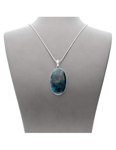Ciondolo in shattuckite in argento...