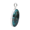 Chrysocolla Pendant in 925 Sterling Silver (40)