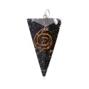 Collana Freccia con Stile Orgonite in Resina con Shungite