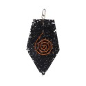 Pentagonal Pendant with Resin Orgonite Style with Shungite