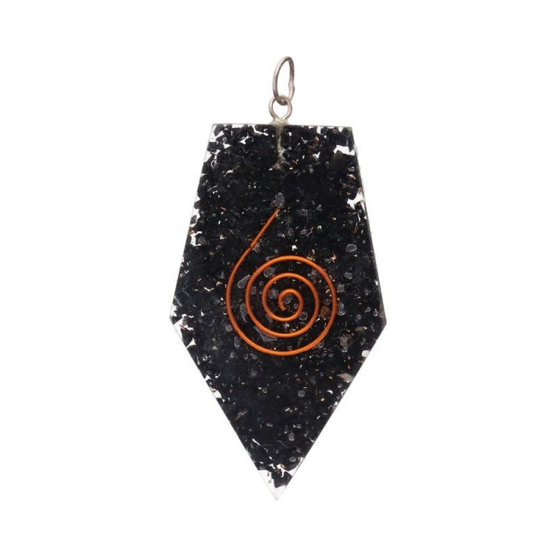 Collana Pentagonale in Stile Orgonite in Resina con Shungite
