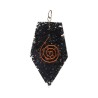 Pendentif Pentagonal avec Résine Orgonite Style avec Shungite