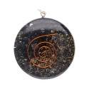Resin Orgonite Circle Style Pendant with Shungite