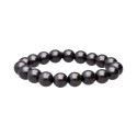 Bracelet de Shungit à billes lisses 10mm