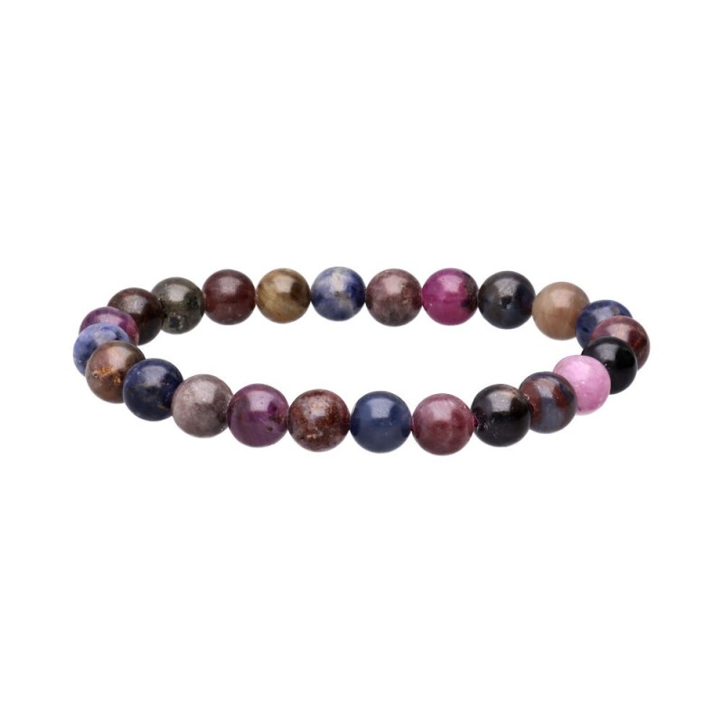 Bracciale in Zaffiro Multicolore 8mm